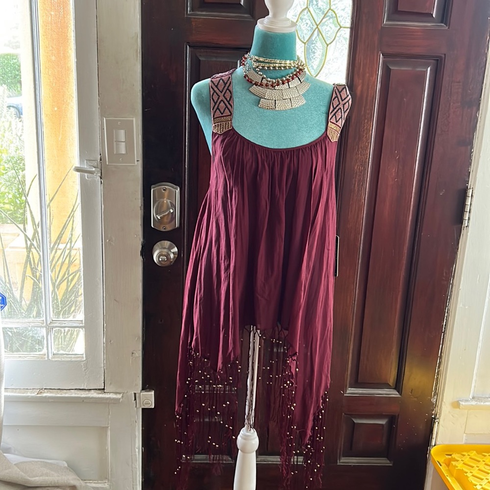 Topshop Boho Top with beads